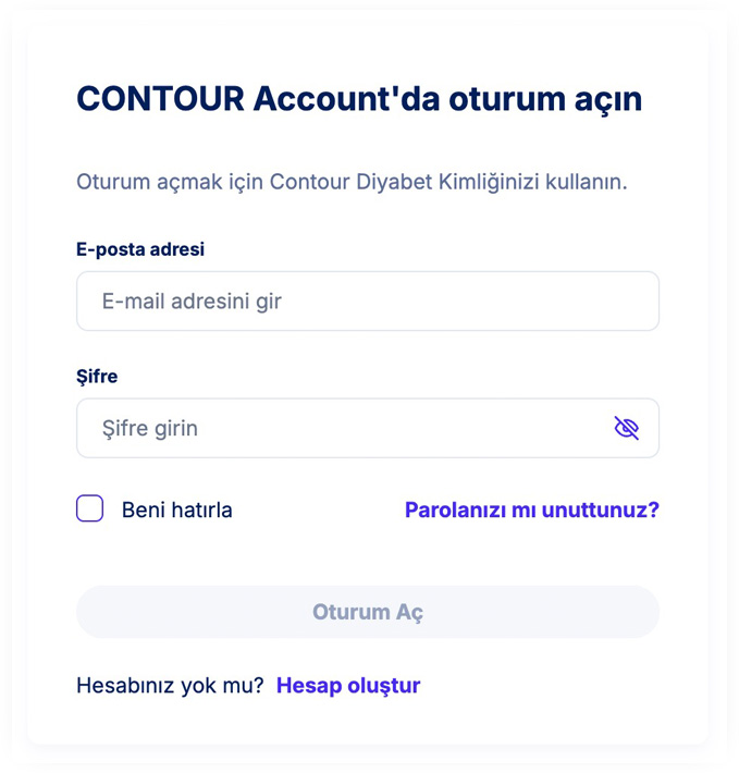 Glucocontro Login Screenshot
