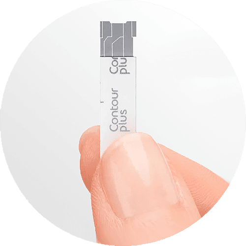 CONTOUR PLUS test şeridinin yakın çekim fotoğrafı